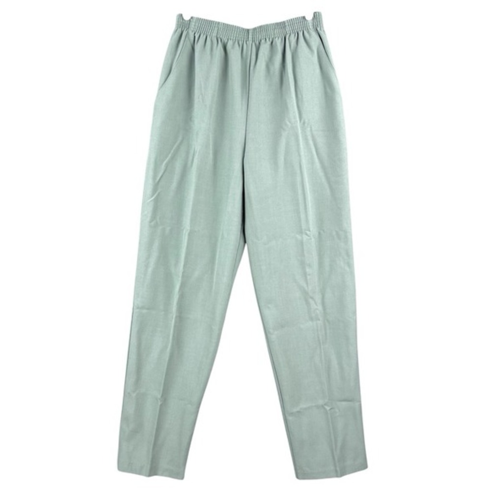 Covington Womens Pull-on Green Relaxed Pants Sz 12 Elastic Waist High Skinny Leg